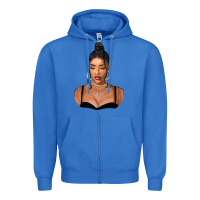 True Royal black woman Zipper Hoodie - FaDigitalArtStudio