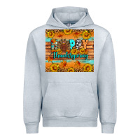 Heather Grey Happy Thanksgiving Urban Hoodie - Artiststas