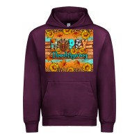 Mauve Wine Happy Thanksgiving Urban Hoodie - Artiststas