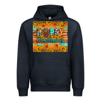 Navy Happy Thanksgiving Urban Hoodie - Artiststas