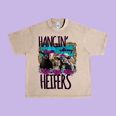 Hangin With My Heifers Urban Heavy Tee Designed By Bettercallsaul