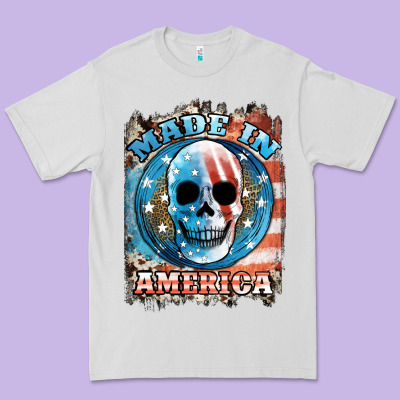 Made In America Skull Premium Tee Designed By Jahusdesignshop