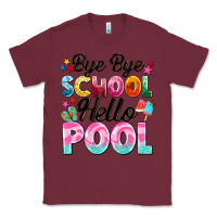 Burgundy bye bye school hello pool Classic Tee - BarkalooDesign