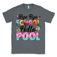 Charcoal Heather bye bye school hello pool Classic Tee - BarkalooDesign