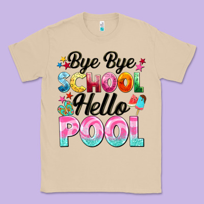 Bye Bye School Hello Pool Classic Tee Designed By Barkaloodesign