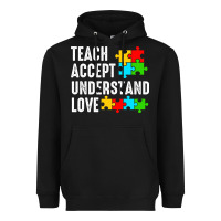 Black Teach Accept Understand Love Heavyweight Hoodie - CowhideDigitalArt