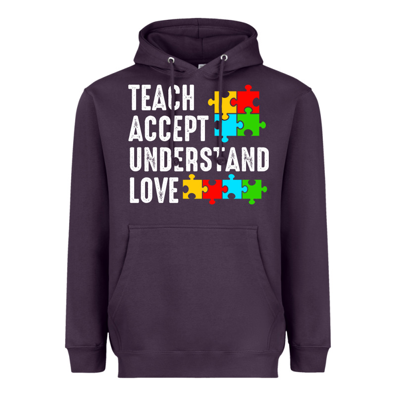 Teach Accept Understand Love Heavyweight Hoodie by CowhideDigitalArt | Teevron