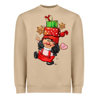 Mushroom cute christmas girl gnome Heavyweight Sweatshirt - CowGirlArtShop