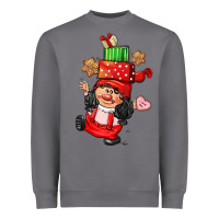 Storm cute christmas girl gnome Heavyweight Sweatshirt - CowGirlArtShop