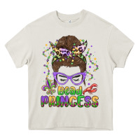 Cream bead princess messy bun mardi gras Heavy Core Tee - MaliasSmallBusiness
