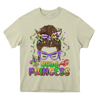 Mossy bead princess messy bun mardi gras Heavy Core Tee - MaliasSmallBusiness
