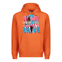 Carrot Home of the free because of the brave Premium Hoodie - FaDigitalArtStudio