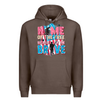 Coffee Home of the free because of the brave Premium Hoodie - FaDigitalArtStudio