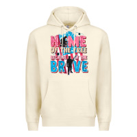 Sandshell Home of the free because of the brave Premium Hoodie - FaDigitalArtStudio
