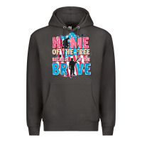 Smoke Home of the free because of the brave Premium Hoodie - FaDigitalArtStudio