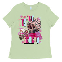 Matcha tis the season winter skull Ladies Tee - NancyCooperArtShop