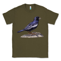 Army Green Lark Bunting Colorado State Bird Classic Tee - RanaPortraitStore