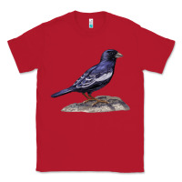 Red Lark Bunting Colorado State Bird Classic Tee - RanaPortraitStore