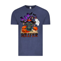 Vintage Denim Boo heifer black angus Vintage Tee - RanaPortraitStore