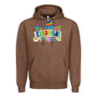 Chestnut I am enough Zipper Hoodie - FaDigitalArtStudio