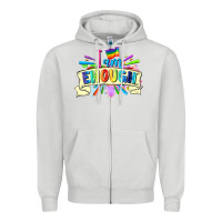 Dove Grey I am enough Zipper Hoodie - FaDigitalArtStudio