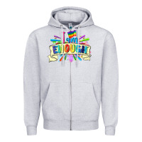 Heather Grey I am enough Zipper Hoodie - FaDigitalArtStudio