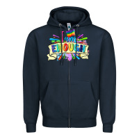 Navy I am enough Zipper Hoodie - FaDigitalArtStudio