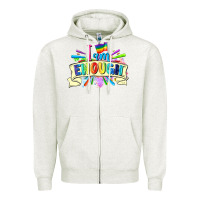 Oatmeal Heather I am enough Zipper Hoodie - FaDigitalArtStudio