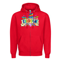 Red I am enough Zipper Hoodie - FaDigitalArtStudio