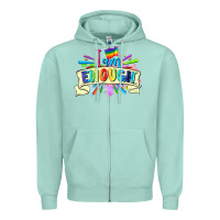 Seafoam I am enough Zipper Hoodie - FaDigitalArtStudio