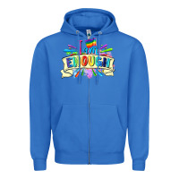 True Royal I am enough Zipper Hoodie - FaDigitalArtStudio