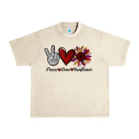 Sandshell Peace Love Sunshine Sunflower Urban Heavy Tee - Bettercallsaul