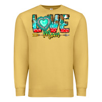 Antique Gold Love Mom Premium Sweatshirt - CowhideDigitalArt