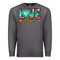 Charcoal Heather Love Mom Premium Sweatshirt - CowhideDigitalArt