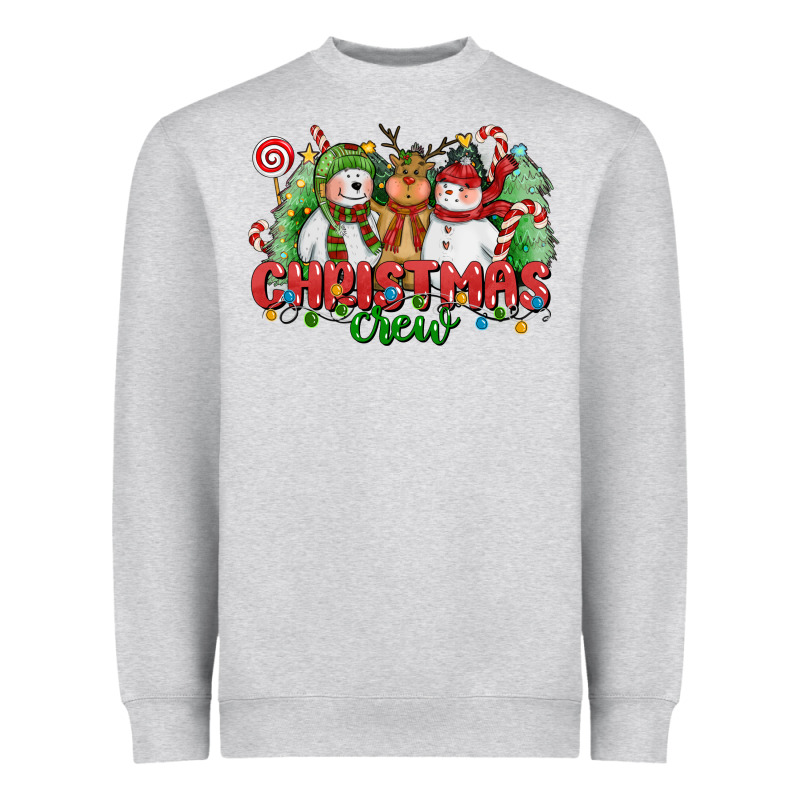 Christmas Crew Polar Bear Reindeer And Snowman Heavyweight Sweatshirt by CowGirlArtShop | Teevron