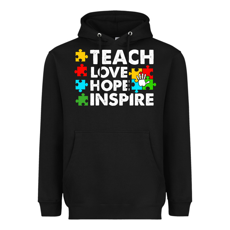 Teach Love Hope Inspire Heavyweight Hoodie by CowhideDigitalArt | Teevron