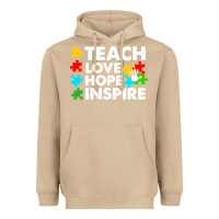 Mushroom Teach Love Hope Inspire Heavyweight Hoodie - CowhideDigitalArt