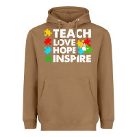Toasted Coconut Teach Love Hope Inspire Heavyweight Hoodie - CowhideDigitalArt