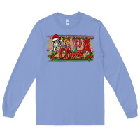 Colony Blue Christmas Western Papa Claus Long Sleeve Tee - RanaPortraitStore