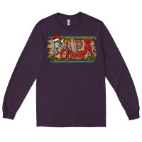 Plum Christmas Western Papa Claus Long Sleeve Tee - RanaPortraitStore