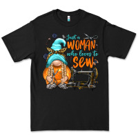 Black just a woman who loves to sew Premium Tee - NancyCooperArtShop