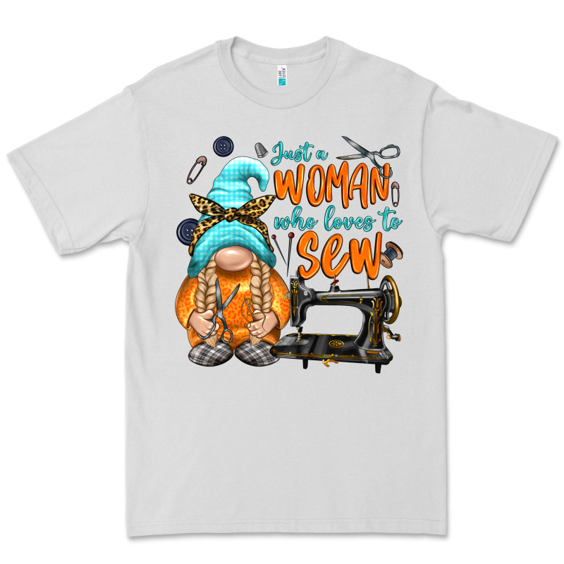 Just A Woman Who Loves To Sew Premium Tee by NancyCooperArtShop | Teevron