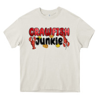 Cream crawfish junkie Heavy Core Tee - MaliasSmallBusiness