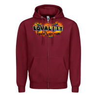 Burgundy Equality hurts no one Zipper Hoodie - FaDigitalArtStudio