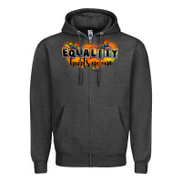 Charcoal Heather Equality hurts no one Zipper Hoodie - FaDigitalArtStudio