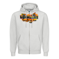 Dove Grey Equality hurts no one Zipper Hoodie - FaDigitalArtStudio