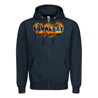 Navy Equality hurts no one Zipper Hoodie - FaDigitalArtStudio
