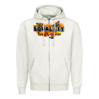 Oatmeal Heather Equality hurts no one Zipper Hoodie - FaDigitalArtStudio