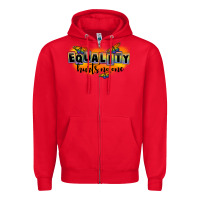 Red Equality hurts no one Zipper Hoodie - FaDigitalArtStudio
