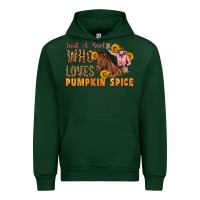 Forest Green Just A Girl Who Loves Pumpkin Spice Cowgirl Urban Hoodie - Artiststas